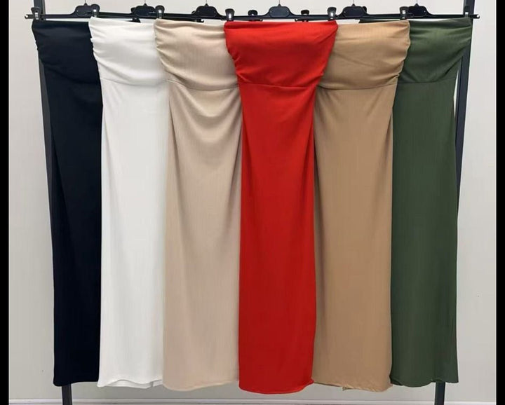 Abito lungo a fascia con coppe - Nero - Level Stores