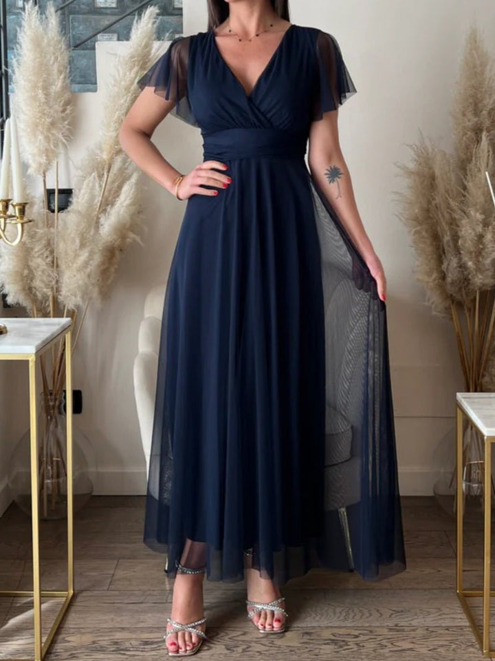 Abito Lungo Abiti Con Scollatura Av Abiti Eleganti Donna WERVOT