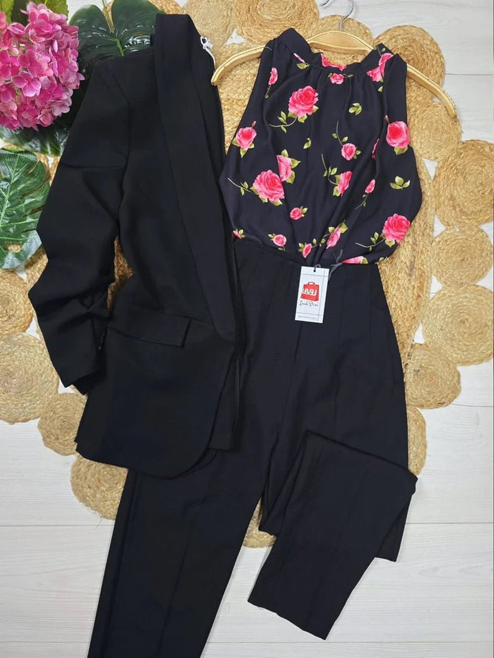 Blazer con fodera con manica tre quarti Spalle Morbida modello Zara - Nero - Level Stores