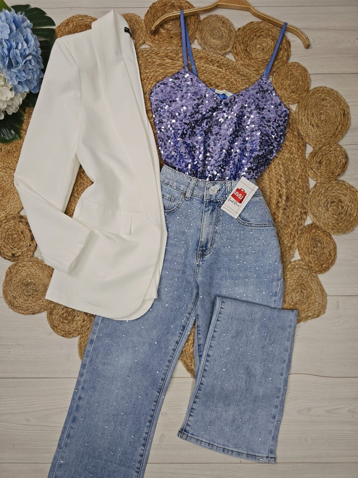 Blazer con spalle Manica lunga modello zara sagomata - Bianco - Level Stores
