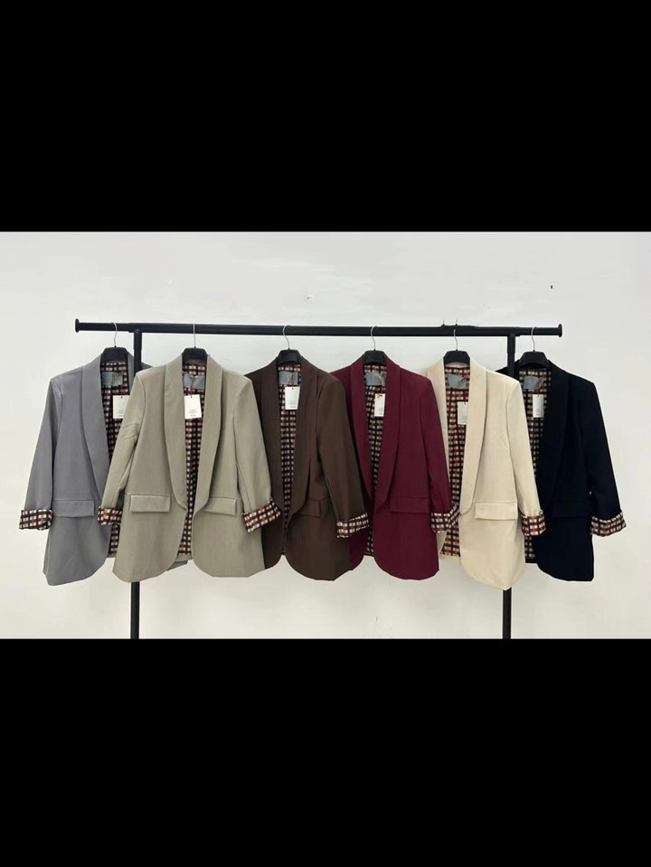 Blazer giacca con fodera manica lunga e tasche estetiche Bordo Level Stores