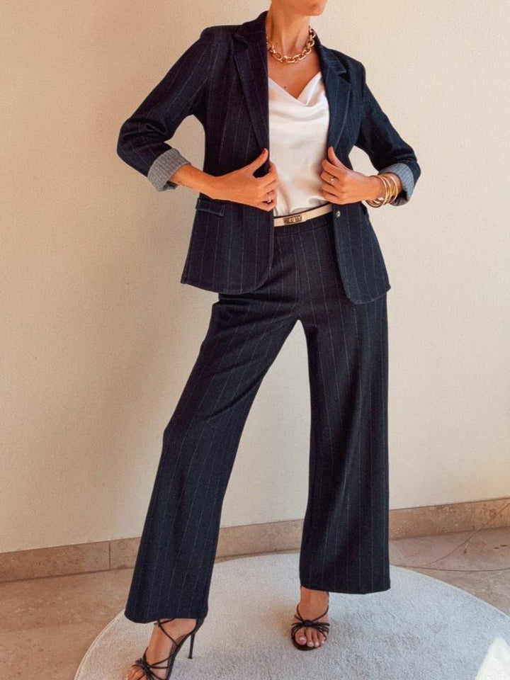 Blazer Giacca manica lunga con bottoni e tasche estetiche casual Grigio Level Stores