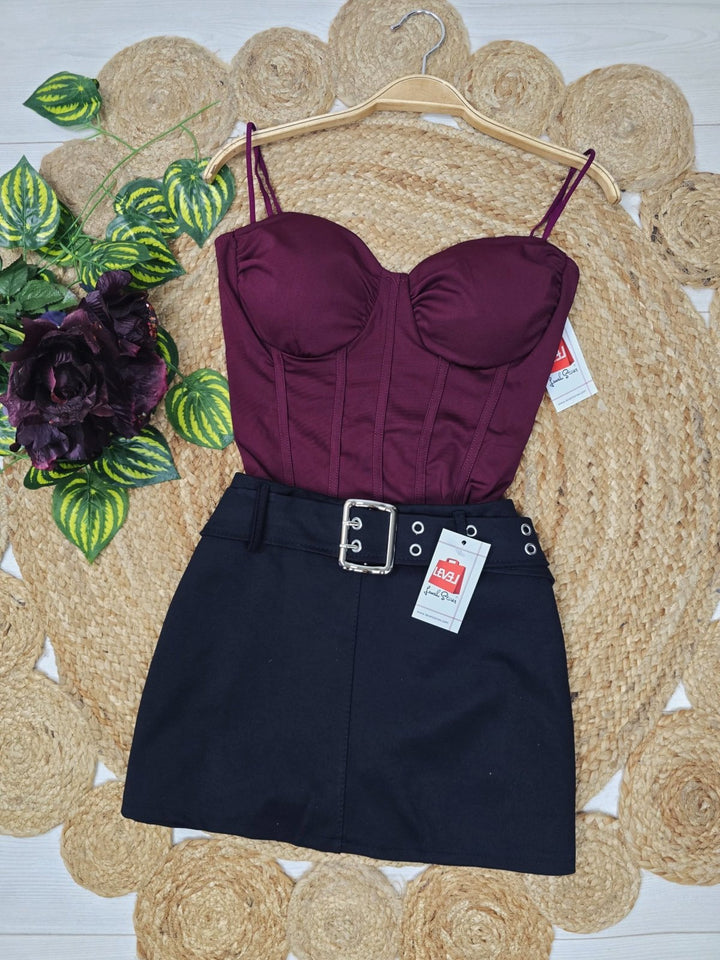 body con coppe preformate con bretelle aderente elasticizzato Bordo Level Stores