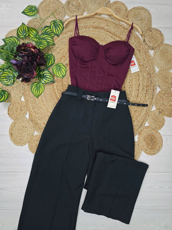 body con coppe preformate con bretelle aderente elasticizzato Marrone Level Stores