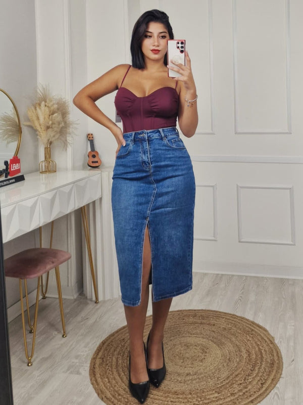 body con coppe preformate con bretelle regolabili aderente elasticizzato Bordo Level Stores