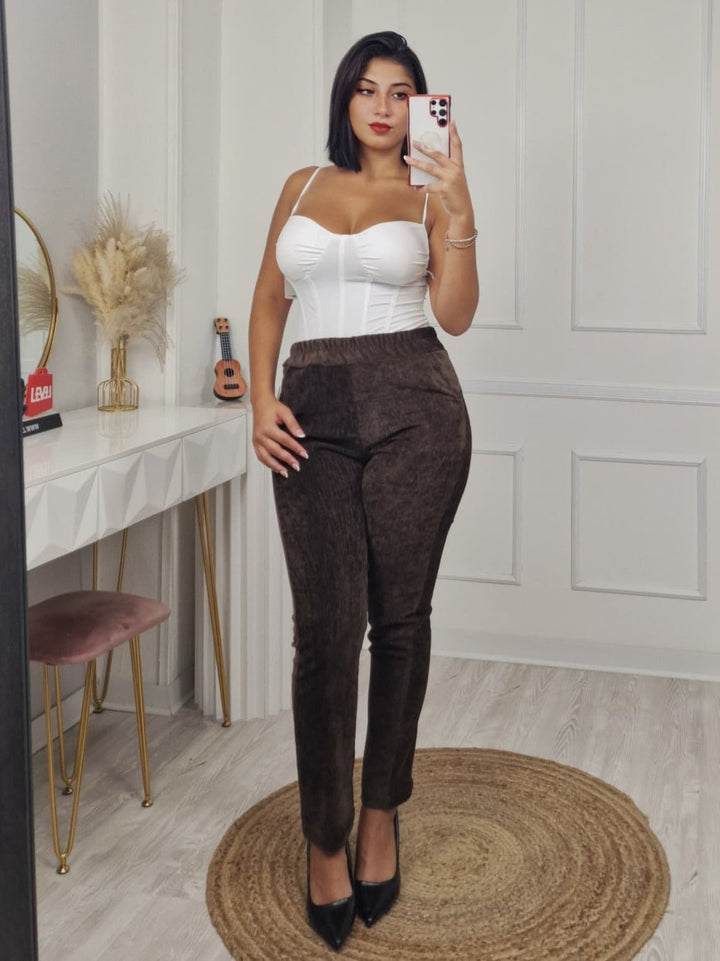 body con coppe preformate con bretelle regolabili aderente elasticizzato Marrone Level Stores