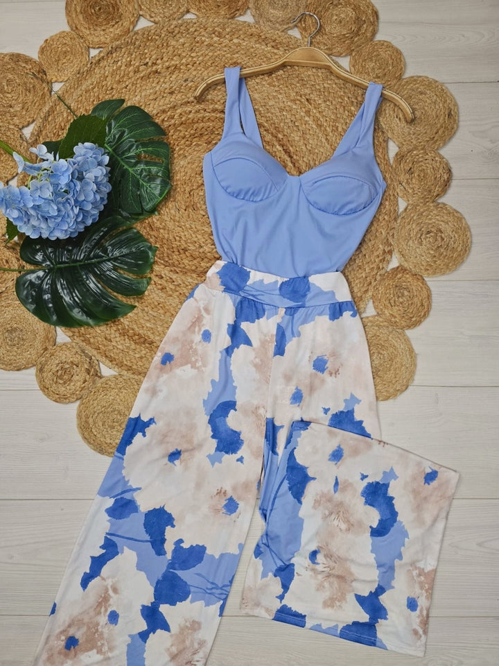 Body Donna in lycra con coppe scollo a cuore - Celeste - Level Stores