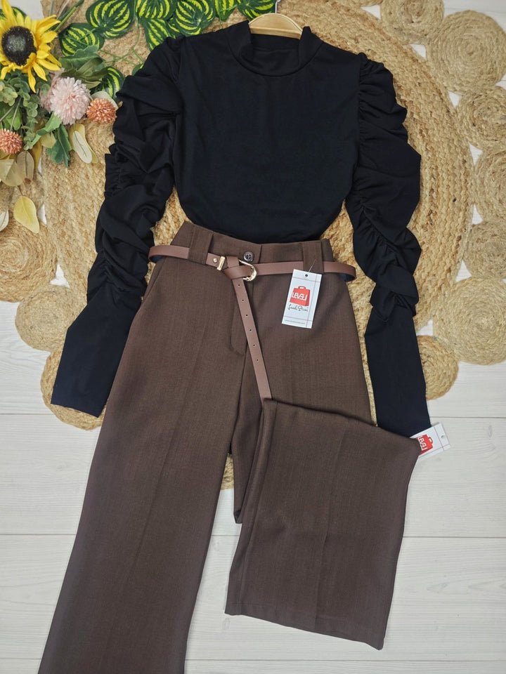 Body elasticizzato manica lunga aderente Bordo Level Stores