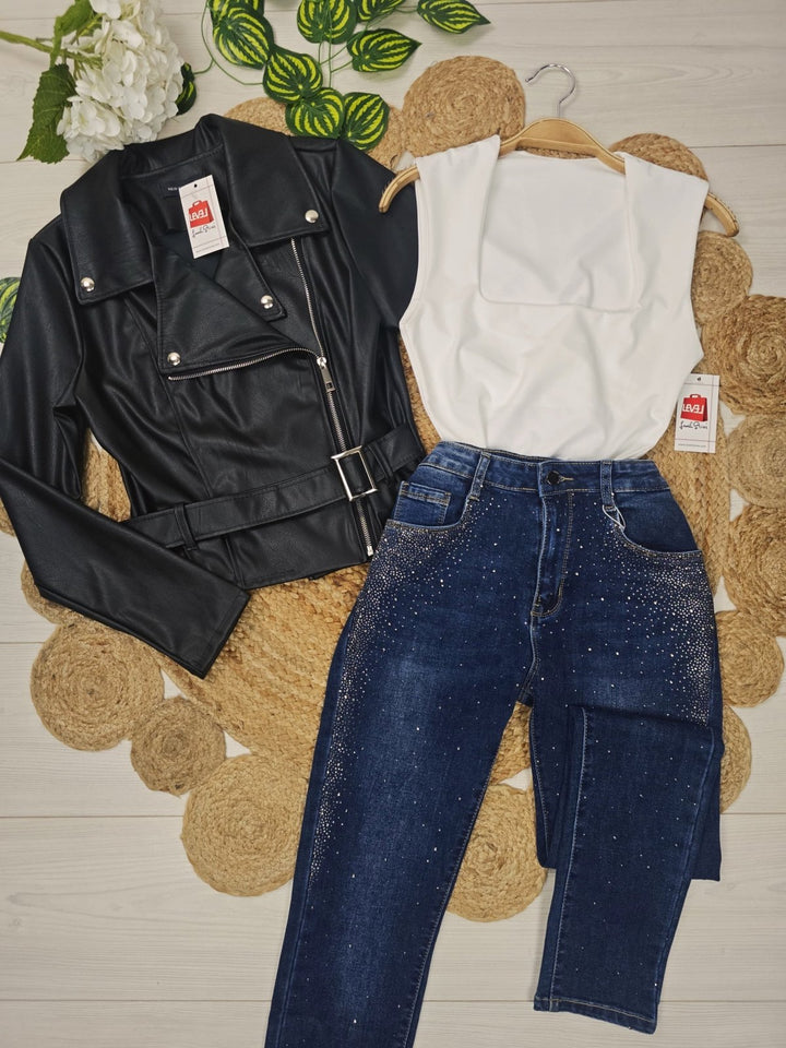 Body Scollo quadrato elasticizzato Aderente Marrone Level Stores