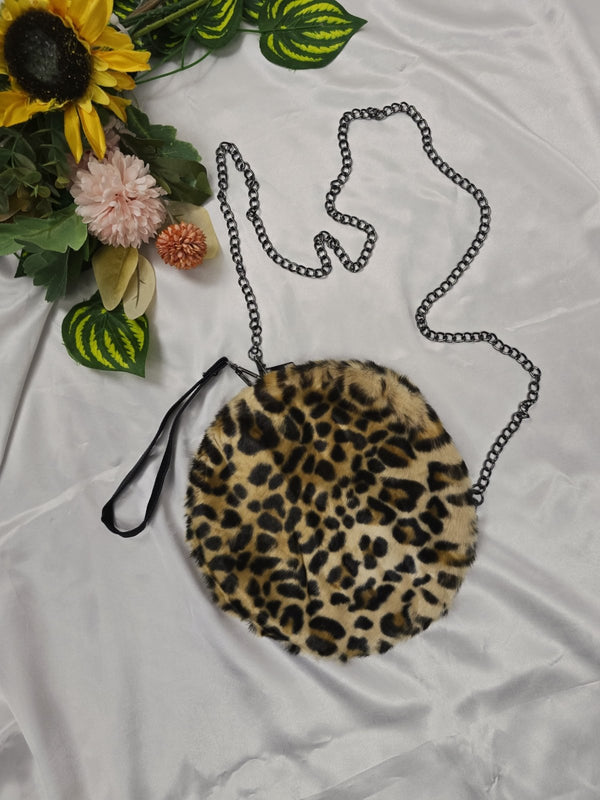 Borsa a tracolla con catena con fantasia maculato Maculato Level Stores