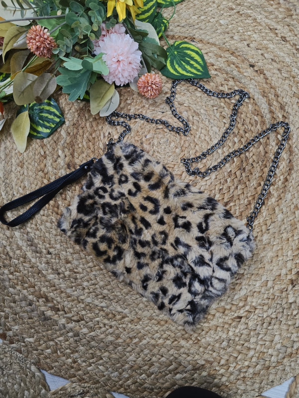 Borsa a tracolla con catena con fantasia maculato&nbsp; Unica Level Stores