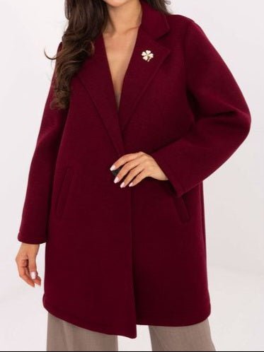 Cappotto in panno caratterizzato da chiusura bottone&nbsp; morbido e caldo Bordo Level Stores