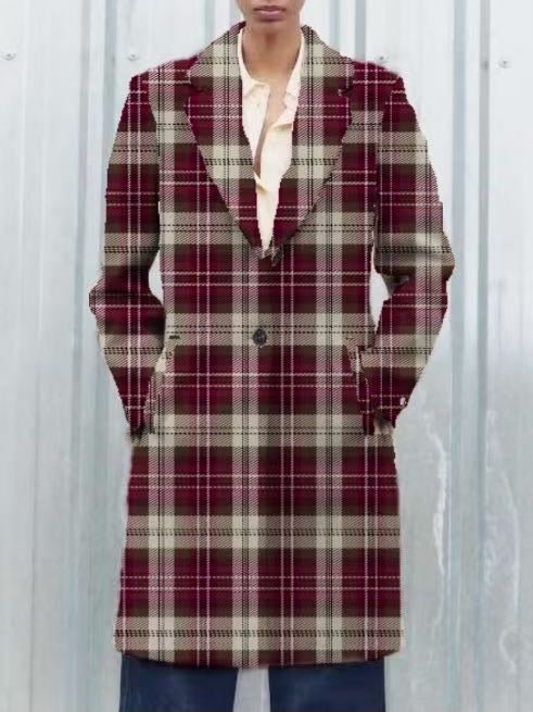 Cappotto in panno con bottone e tasche pesante morbido e caldo Nero Level Stores