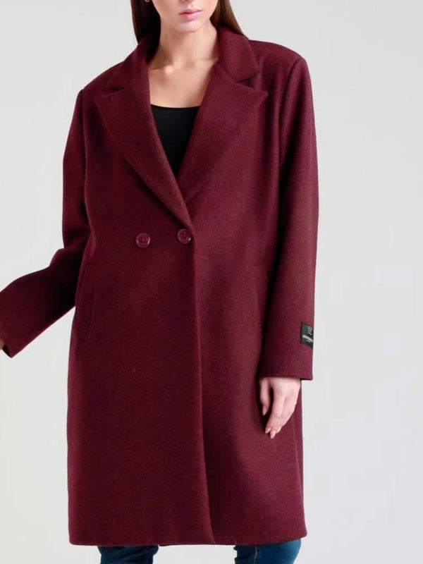 Cappotto in panno con bottone morbido e caldo Bordo Level Stores