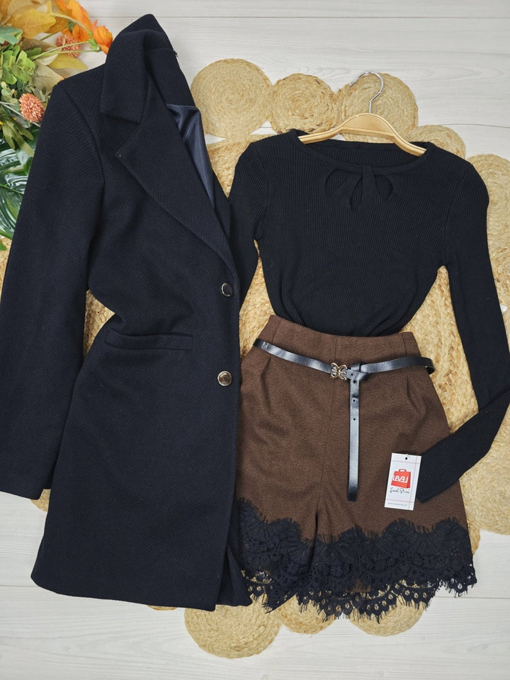 Cappotto in panno con doppio bottone e tasche laterali Grigio Level Stores