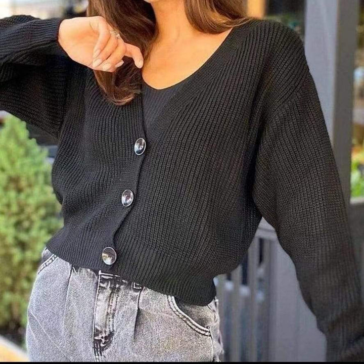 Cardigan in maglia con bottoni Verde militare Level Stores