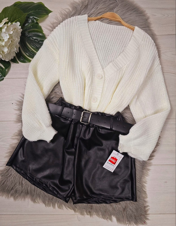 Cardigan in maglia - Beige - Level Stores