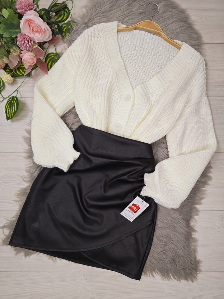 Cardigan in maglia - Nero - Level Stores