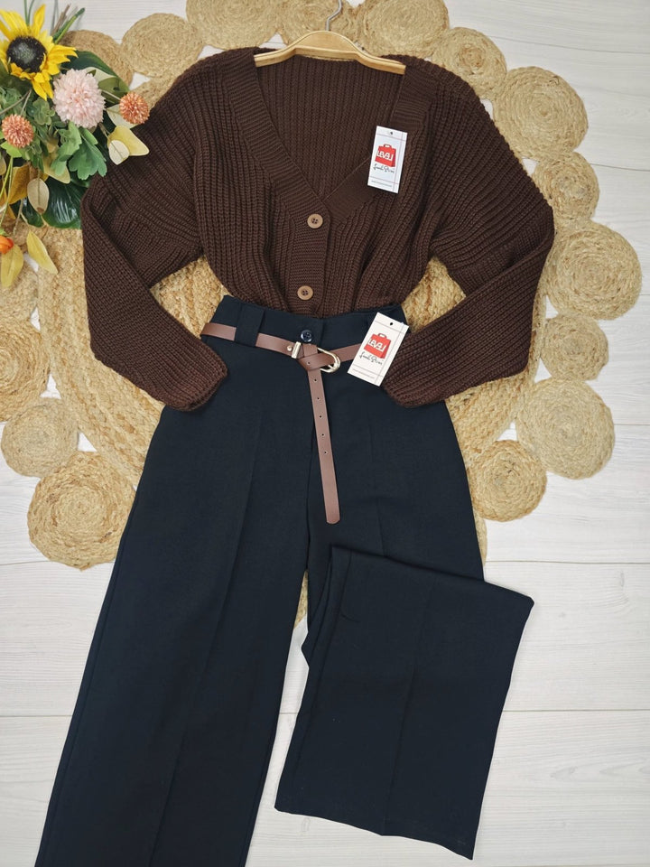 Cardigan in maglia Marrone Level Stores