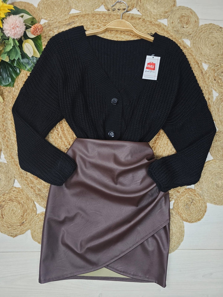 Cardigan in maglia Marrone Level Stores