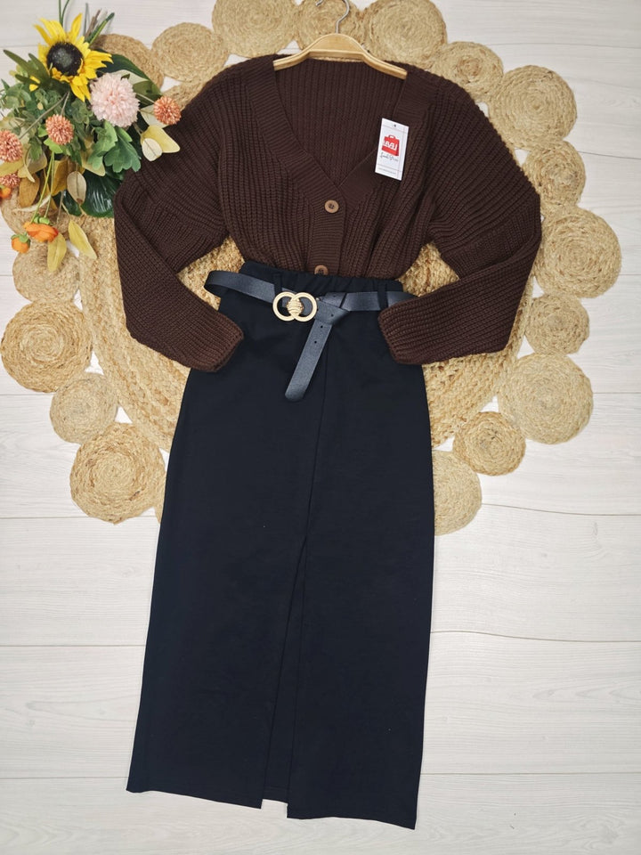 Cardigan in maglia Marrone Level Stores