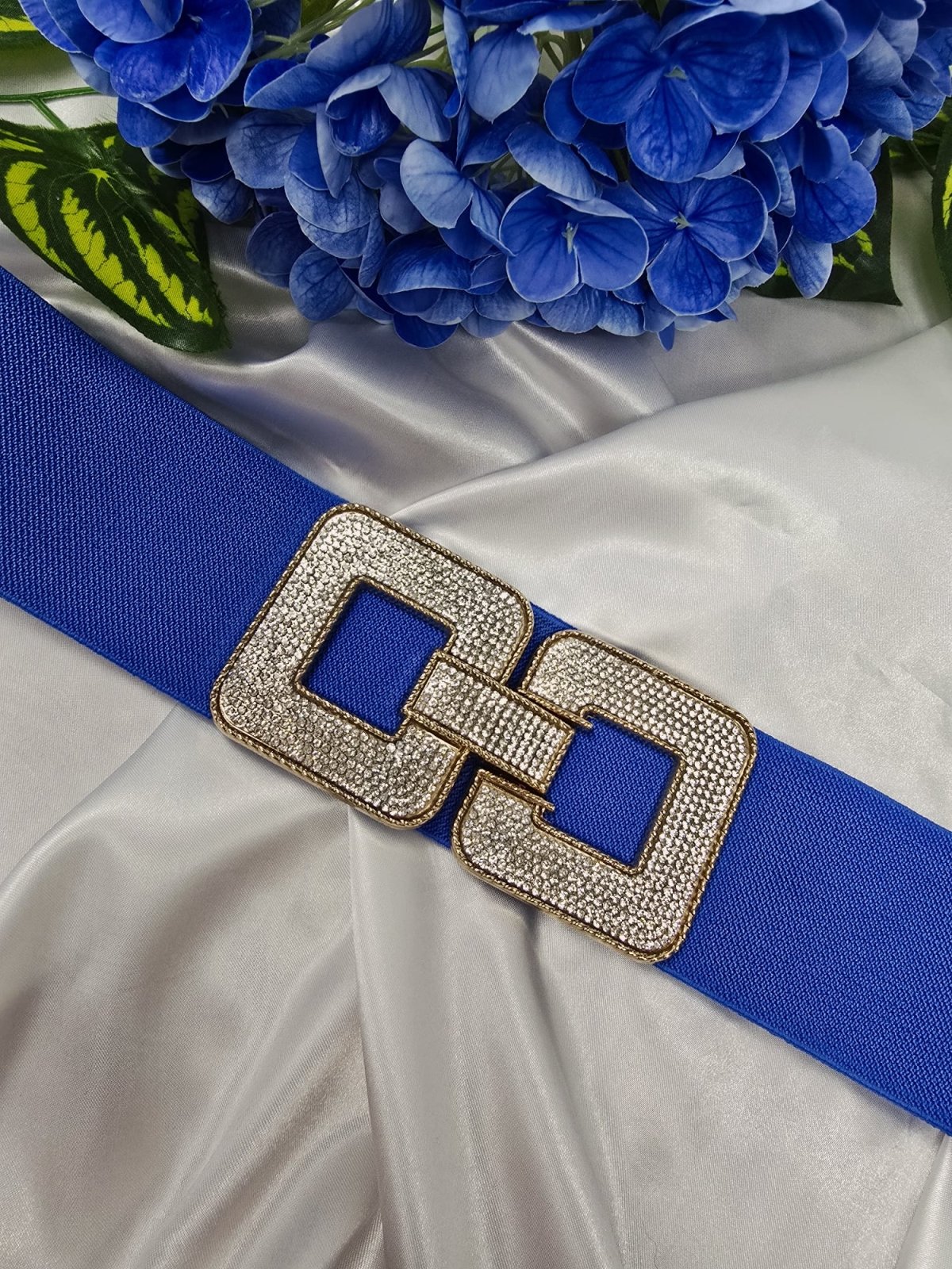 Cintura Elastica Donna Con Fibbia Farfalla E Strass Scintillanti - Cintura Sottile Vita Elasticizzata, Perfetta Come Cintura Da Sposa O Per Abiti E Gonne (Nero, Vestibilità Vita 31,5-40)