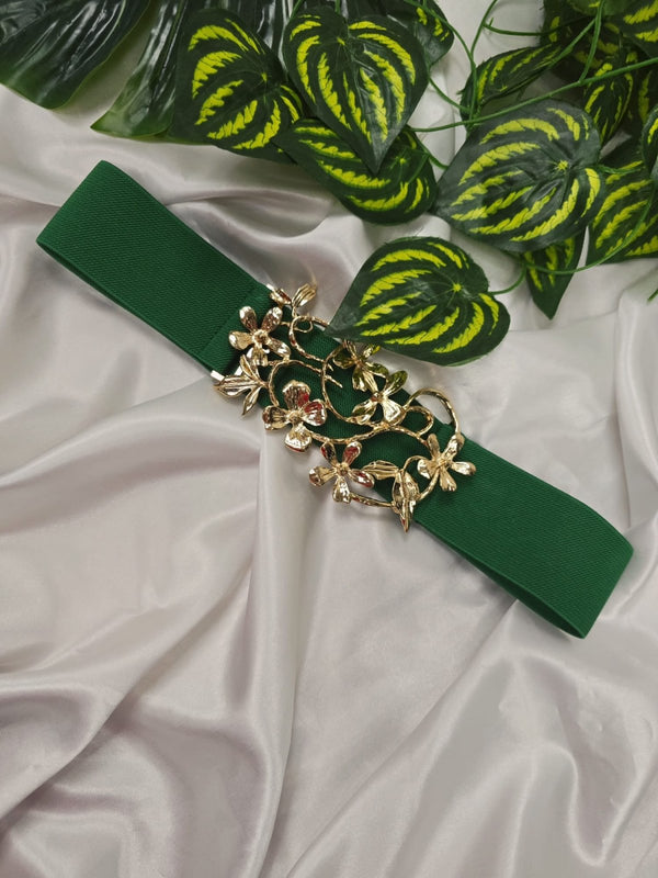 Cintura con fascia elastica Verde gucci - Verde gucci - Level Stores