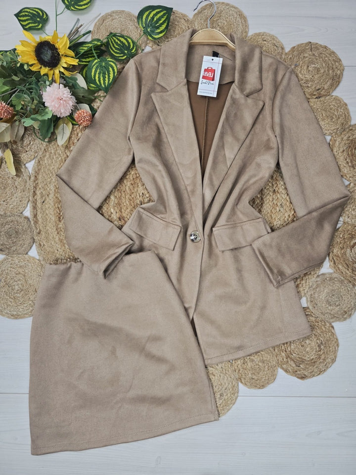 Completo giacca - gonna in dainetto Marrone Level Stores