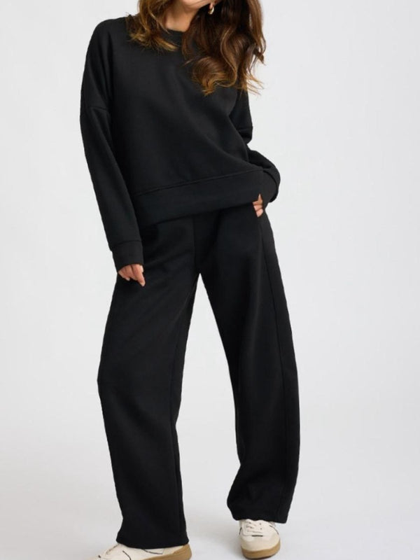 Completo tuta formato da felpa e pantaloni con elastico in vita modello palazzo Nero Level Stores