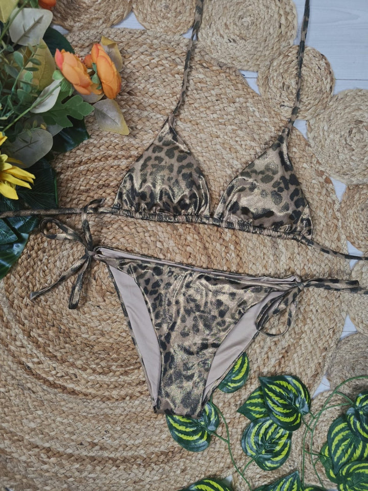 Costume da bagno con fantasia maculato - Camel - Level Stores