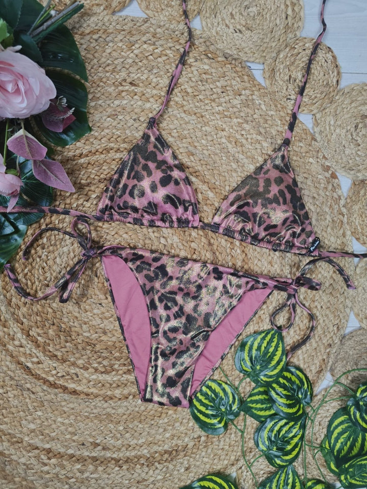 Costume da bagno con fantasia maculato - Rosa - Level Stores