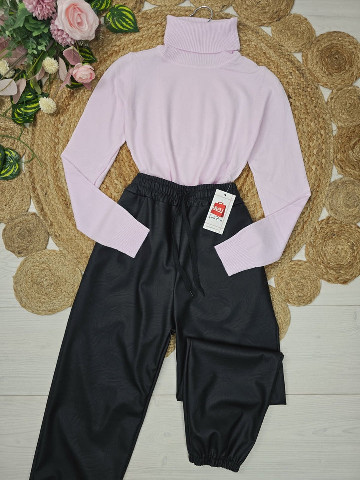 Dolcevita di maglione morbido Prugna Level Stores