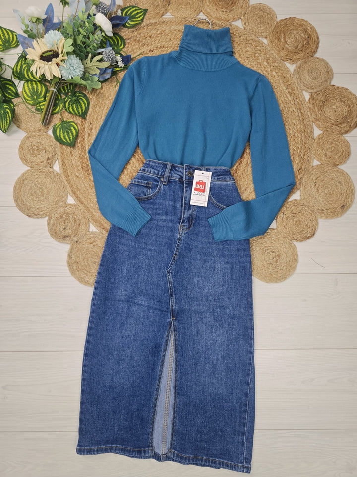 Dolcevita di maglione morbido Prugna Level Stores