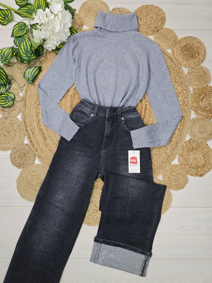 Dolcevita di maglione morbido Prugna Level Stores