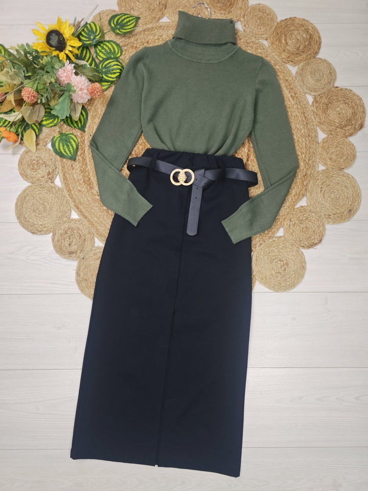 Dolcevita di maglione morbido Prugna Level Stores