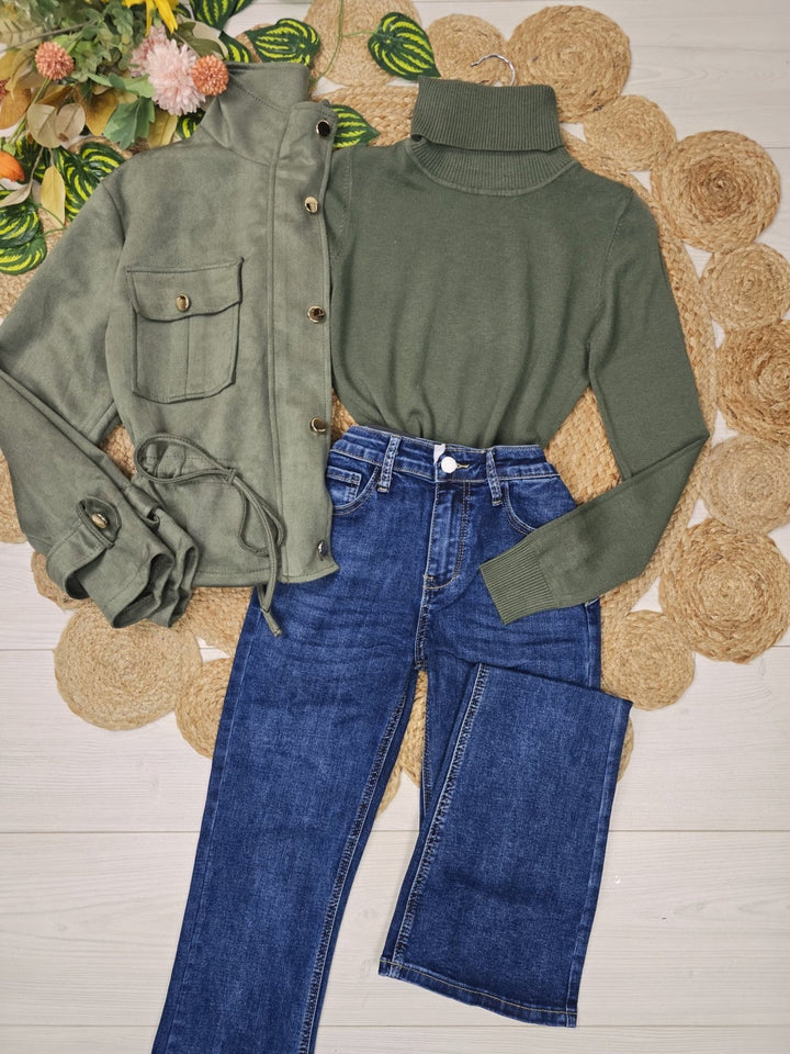 Dolcevita di maglione morbido Marrone Level Stores