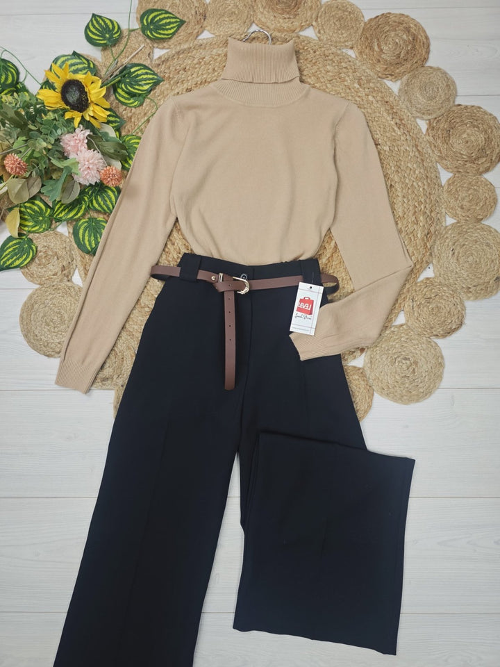 Dolcevita di maglione morbido Prugna Level Stores