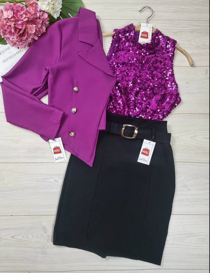 Giacca con bottoni Casual - Viola - Level Stores