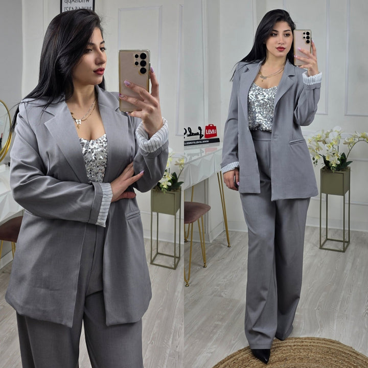 Giacca con fodera con manica lunga con bottone - Celeste - Level Stores