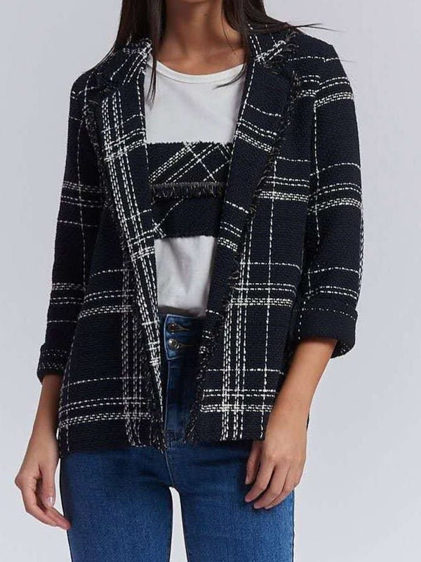Giacca Tweed in panno Blu scuro Level Stores
