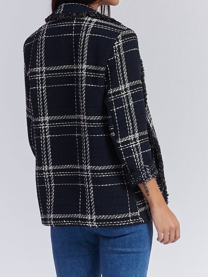 Giacca Tweed in panno Blu scuro Level Stores