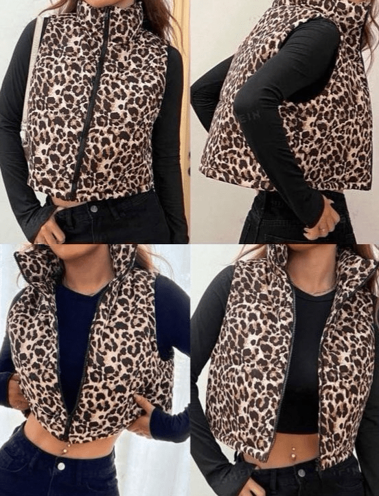 Gilet bomber cerniera con fantasia maculato - Maculato - Level Stores