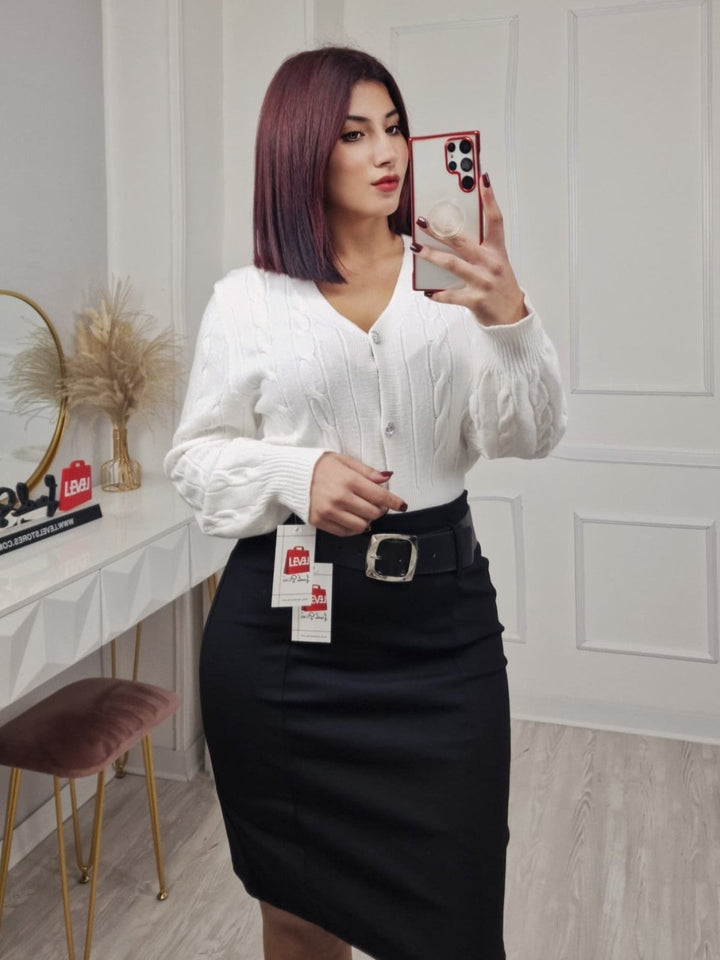 Gonna inclusa la cintura elasticizzata Nero Level Stores