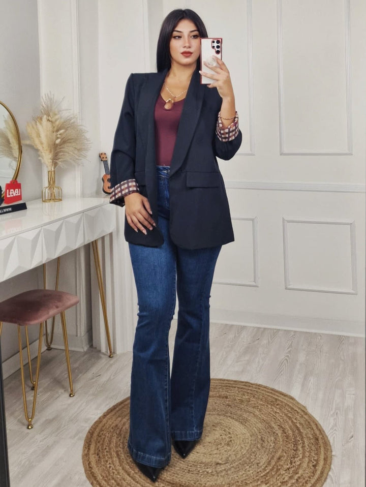 Jeans a zampa elasticizzato Jeans scuro Level Stores