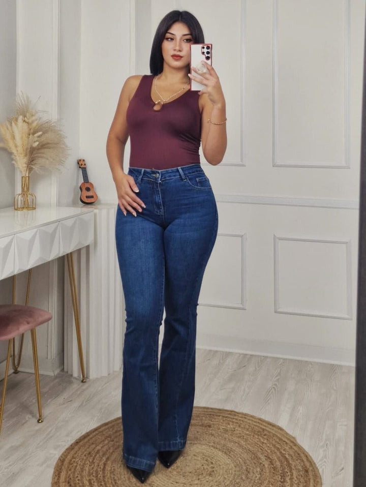 Jeans a zampa elasticizzato Jeans scuro Level Stores
