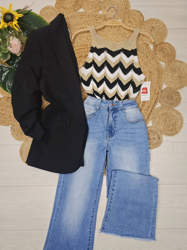 Jeans a zampa elasticizzato - Jeans chiaro - Level Stores