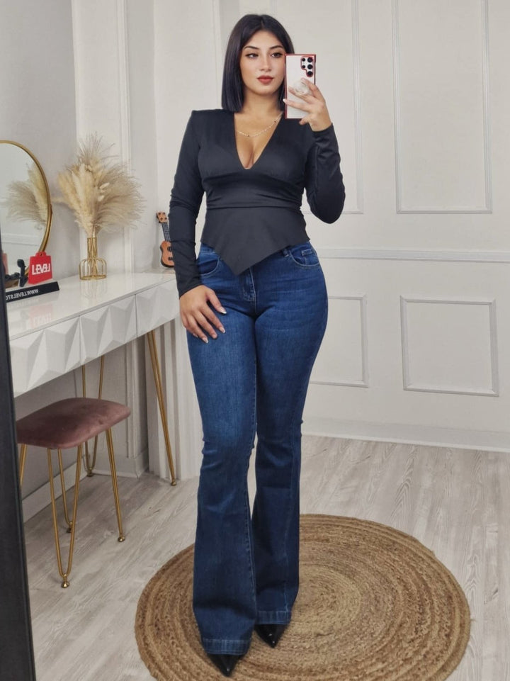 Jeans a zampa elasticizzato Jeans scuro Level Stores