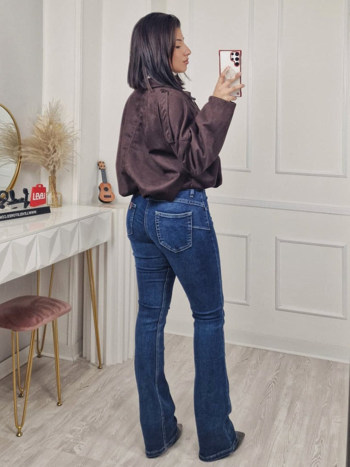 Jeans a zampa elasticizzato Jeans scuro Level Stores