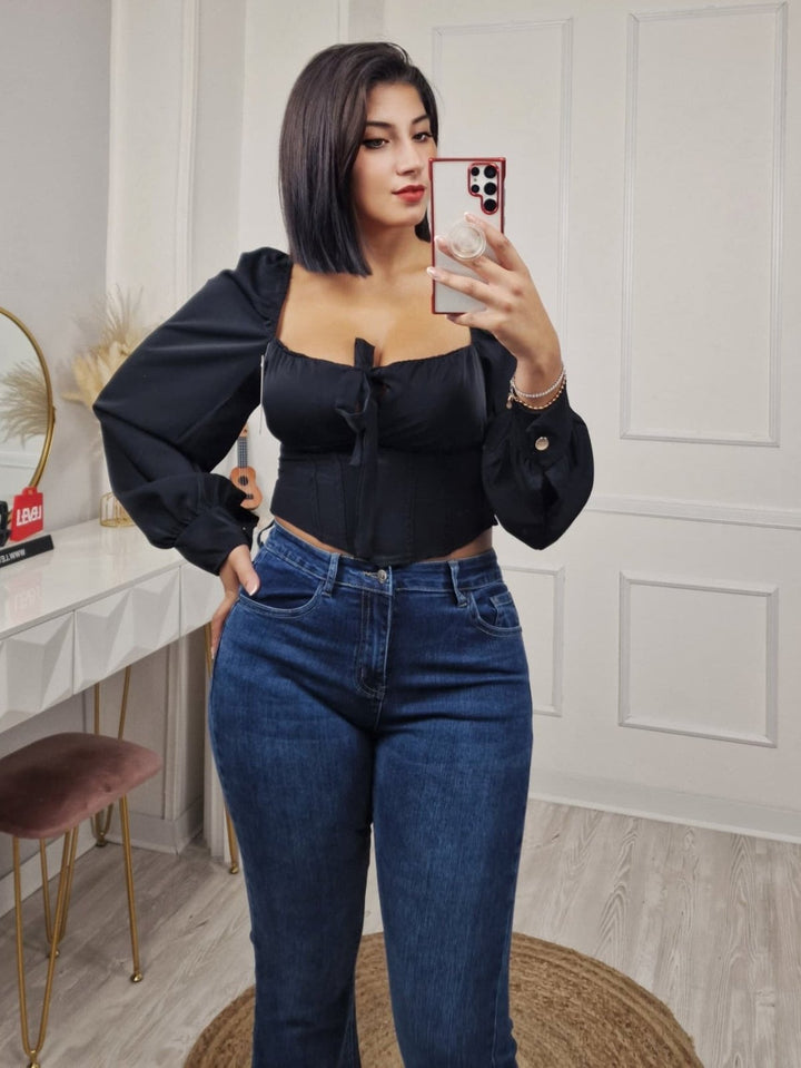 Jeans a zampa elasticizzato Jeans scuro Level Stores