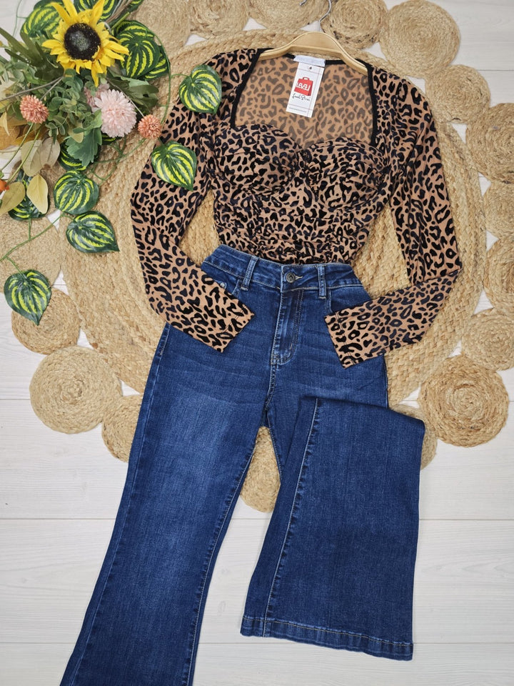 Jeans a zampa elasticizzato Jeans scuro Level Stores